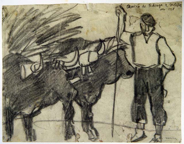 Campesino-camino-de-Pedraza-a-Matilla